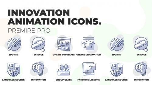 Videohive - Education and innovation - Animation Icons (MOGRT) - 36354898 - 36354898