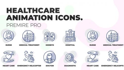 Videohive - Medicine & Healthcare - Animation Icons (MOGRT) - 36355304 - 36355304