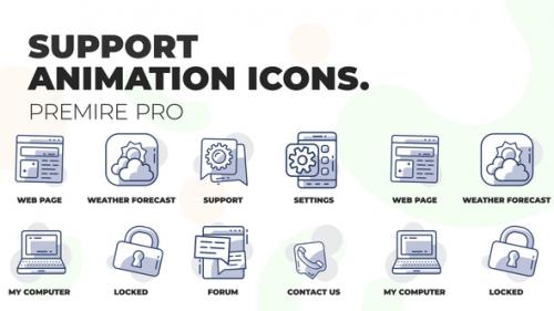 Videohive - My computer and support - Animation Icons (MOGRT) - 36355364 - 36355364