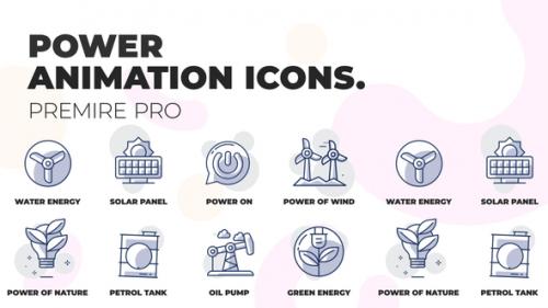 Videohive - Power & Energy - Animation Icons (MOGRT) - 36355383 - 36355383