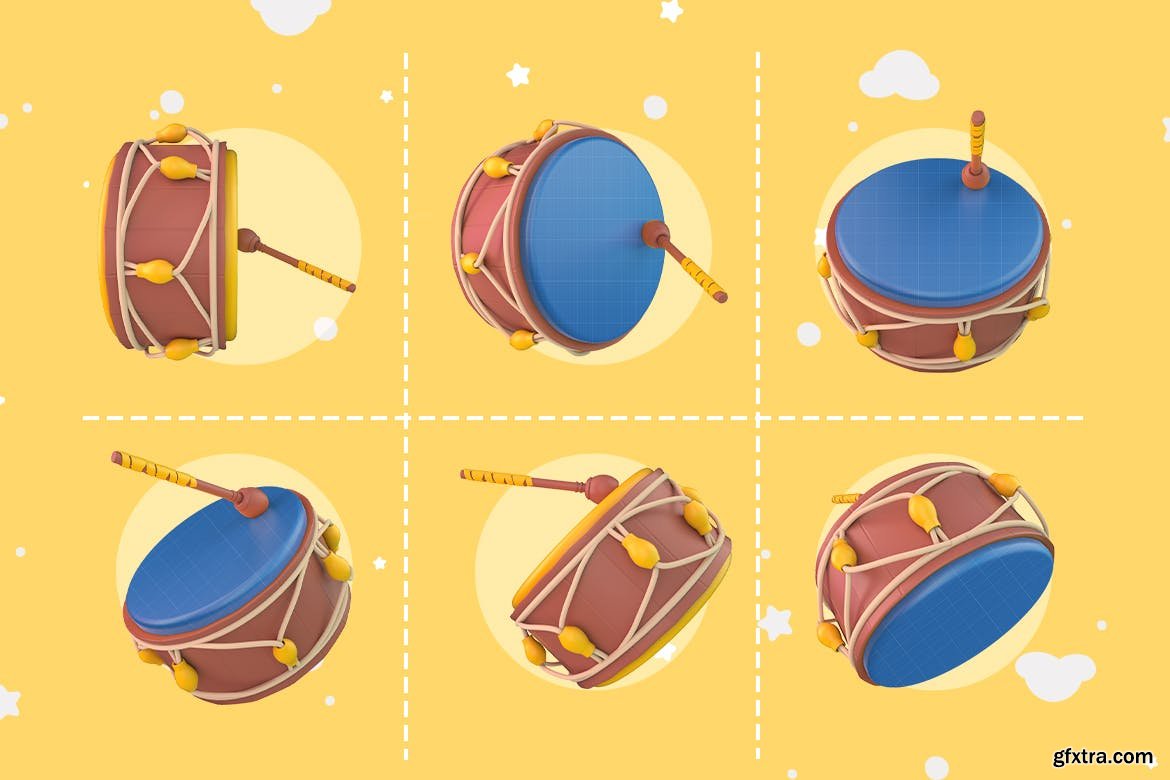 CreativeMarket - Cartoon Ramadan Drum Kit 7020997 » GFxtra