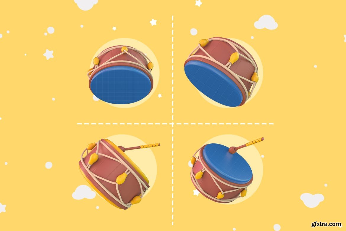 CreativeMarket - Cartoon Ramadan Drum Kit 7020997 » GFxtra