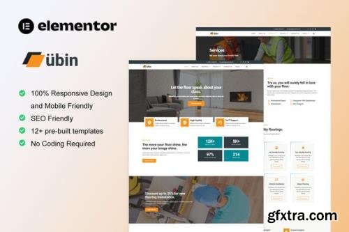 ThemeForest - Ubin v1.0.0 - Flooring Service Elementor Template Kit - 36426260