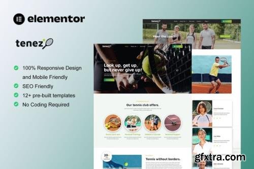 ThemeForest - Tenez v1.0.0 - Tennis School & Club Elementor Template Kit - 36426282