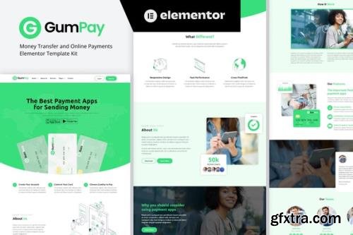 ThemeForest - GumPay v1.0.1 - Money Transfer & Online Payments Elementor Template Kit - 36422000