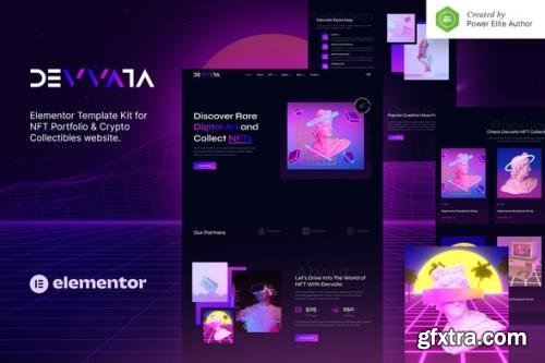 ThemeForest - Devvata v1.0.0 - NFT Portfolio Elementor Template Kit - 36287863