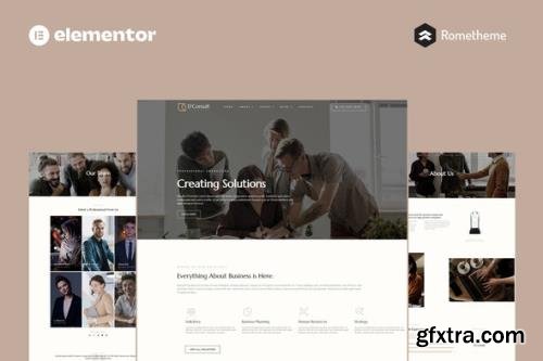 ThemeForest - D'Consult v1.0.0 - Business Consulting Elementor Pro Full Site Template Kit - 36123226