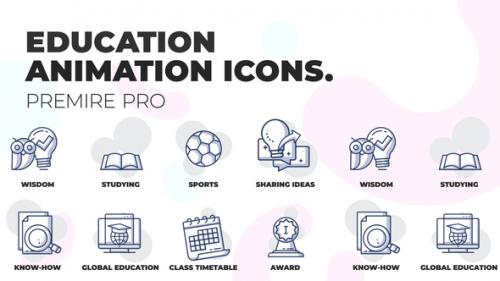 Videohive - Global education - Animation Icons (MOGRT) - 36441018 - 36441018