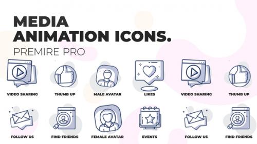 Videohive - Social media - Animation Icons (MOGRT) - 36441179 - 36441179