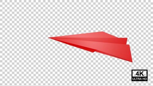 Videohive - Paper Plane Floating On The Air Red V2 - 36457134 - 36457134