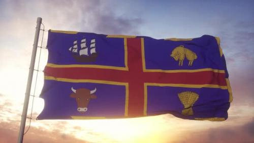 Videohive - Flag of the City of Adelaide in the State of South Australia - 36460058 - 36460058