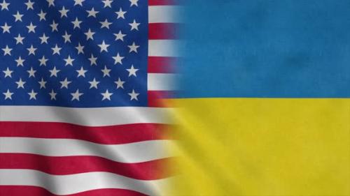 Videohive - United States and Ukraine Flags Background Diplomatic and Economic Relations - 36460079 - 36460079