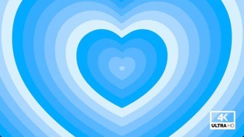 Videohive - Blue Heart Tunnel Colorful Love Shape 4K TikTok Trend Dj Background Looped V6 - 36464293 - 36464293