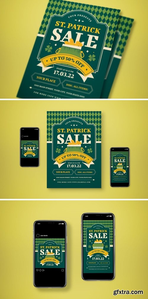 St Patrick Sale Flyer Set