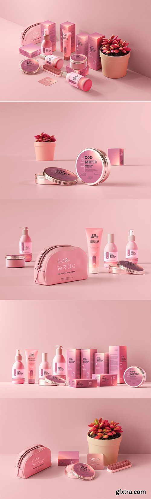 Cosmetic packaging mockup