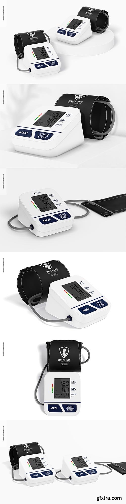 Digital blood pressure monitor mockup