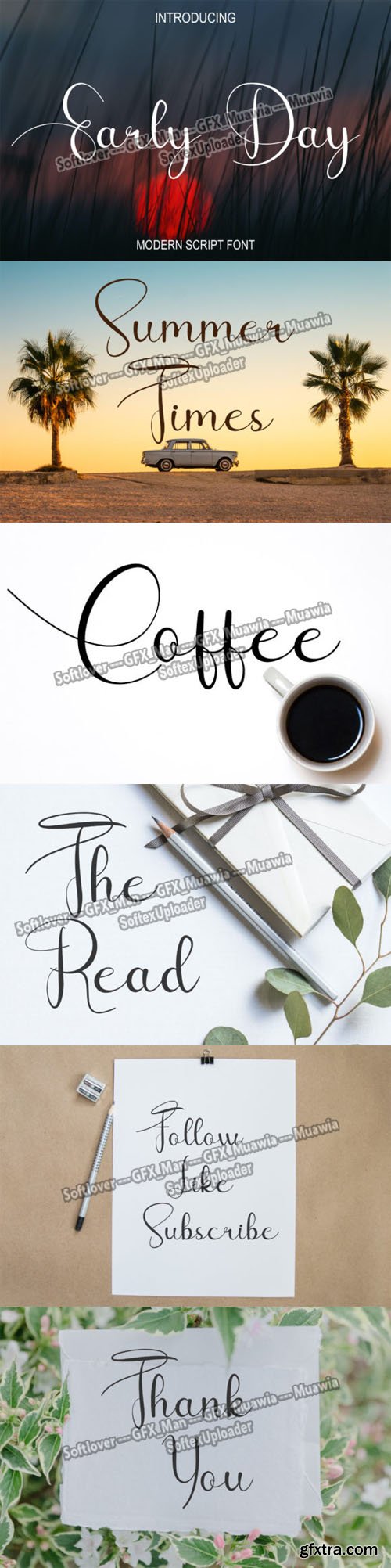 Early Day Graceful Script Font