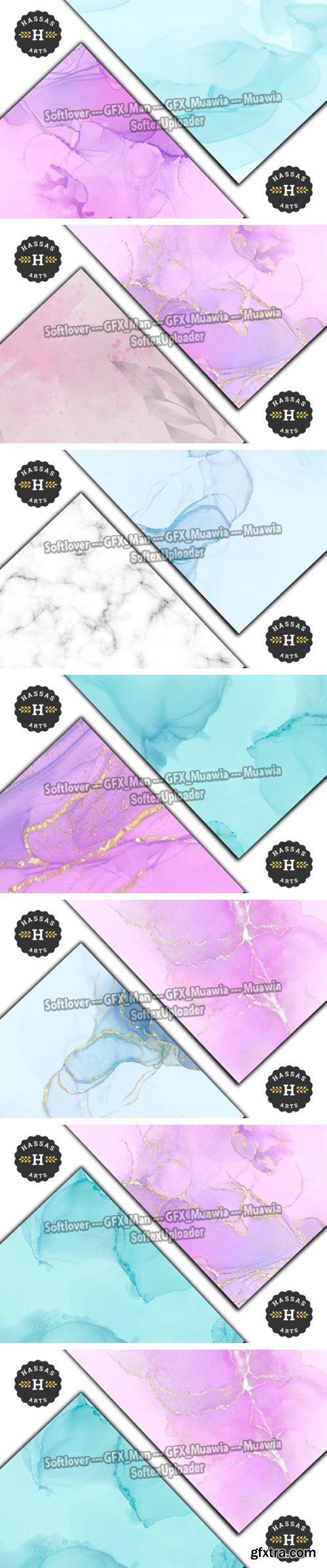 40 Printable Watercolor Backgrounds Bundle