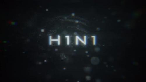 Videohive - H1N1 Text Animation Display with Glitch Distortions - 36426676 - 36426676