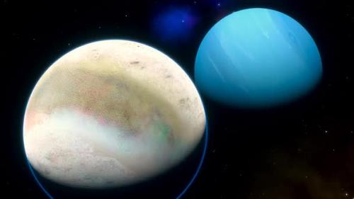 Videohive - Space Background - Triton and Neptune - 36426827 - 36426827