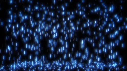 Videohive - Glowing Blue Rain Floor Background Loop - 36427124 - 36427124