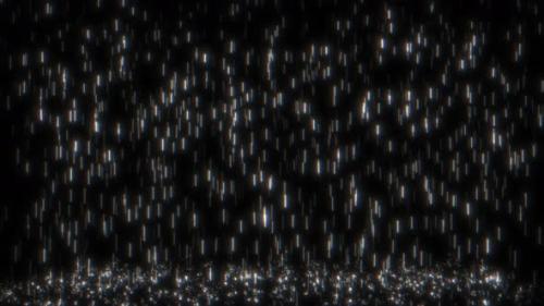 Videohive - Glowing Monochromatic Heavy Rainfall Floor Background Loop - 36427133 - 36427133