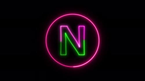 Videohive - Glowing neon font. pink and green color glowing neon letter. Vd 1314 - 36436796 - 36436796