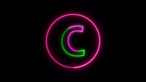 Videohive - Glowing neon font. pink and green color glowing neon letter. Vd 1303 - 36436813 - 36436813