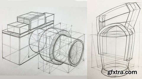 Industrial Product-Object Drawing Course with Perspective