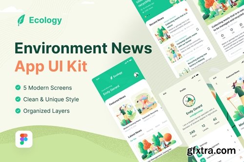 Ecology Environment News Mobile App UI Kit