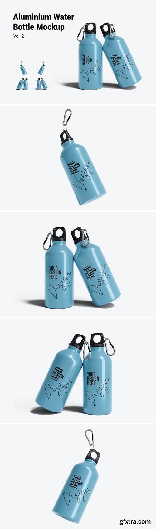 Aluminium Water Bottle Mockup Vol.2