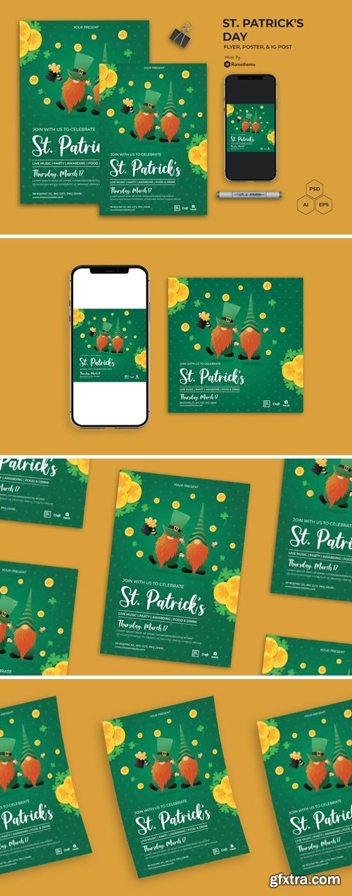 St Patrick\'s Day - Flyer Set AS