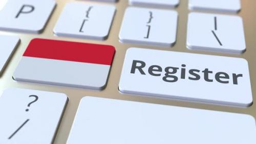 Videohive - Register Text and Flag of Indonesia on the Keyboard - 36406771 - 36406771