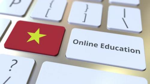 Videohive - Online Education Text and Flag of Vietnam on the Buttons - 36406779 - 36406779