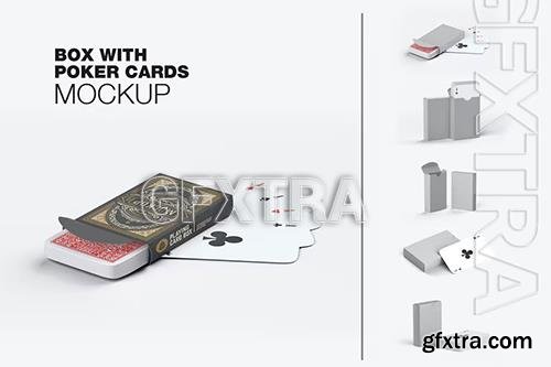 Box with Poker Cards Mockup 5BSWH3M