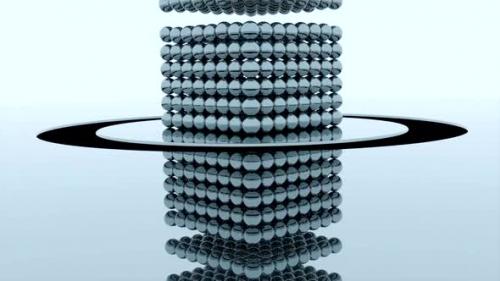 Videohive - Cube of balls disintegrates on isolated background - 36407054 - 36407054