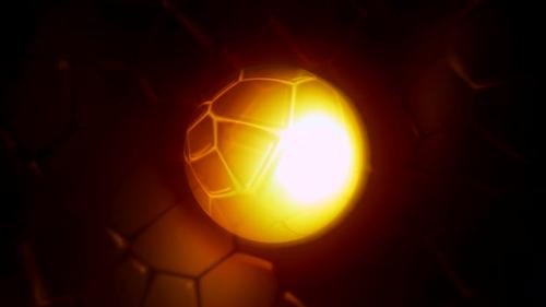 Videohive - Glowing rotating ball on dark background with moving pattern - 36407058 - 36407058