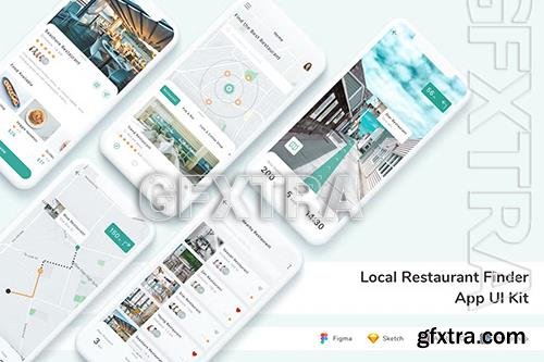 Local Restaurant Finder App UI Kit 862WRFX