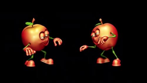 Videohive - Fun Apples Looped Dance with Alpha Channel and Shadow - 36420970 - 36420970