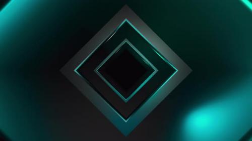 Videohive - Sci Fi Tunnel Square Teal - 36421323 - 36421323