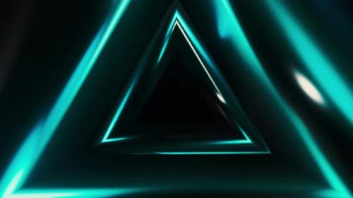 Videohive - Sci Fi Tunnel Triangle Teal - 36421326 - 36421326