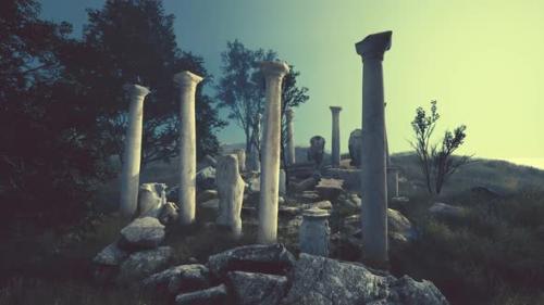 Videohive - Ancient Roman Ruins with Broken Statues - 36426423 - 36426423