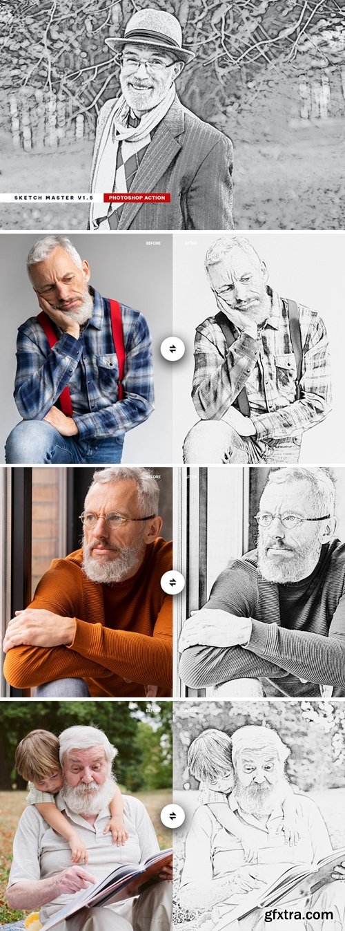Sketch Master v1.5 - Photoshop Action