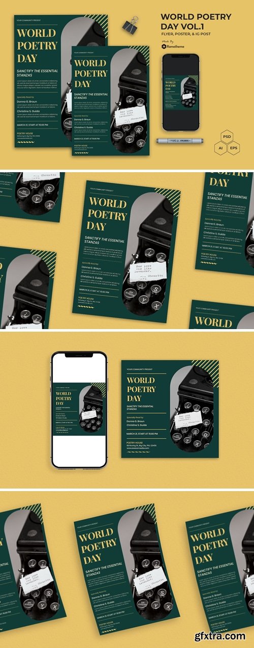 World Poetry Day vol.1 - Flyer Set RB