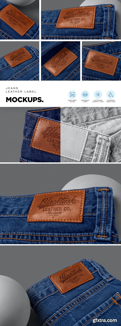 Jeans Leather Label Mockup