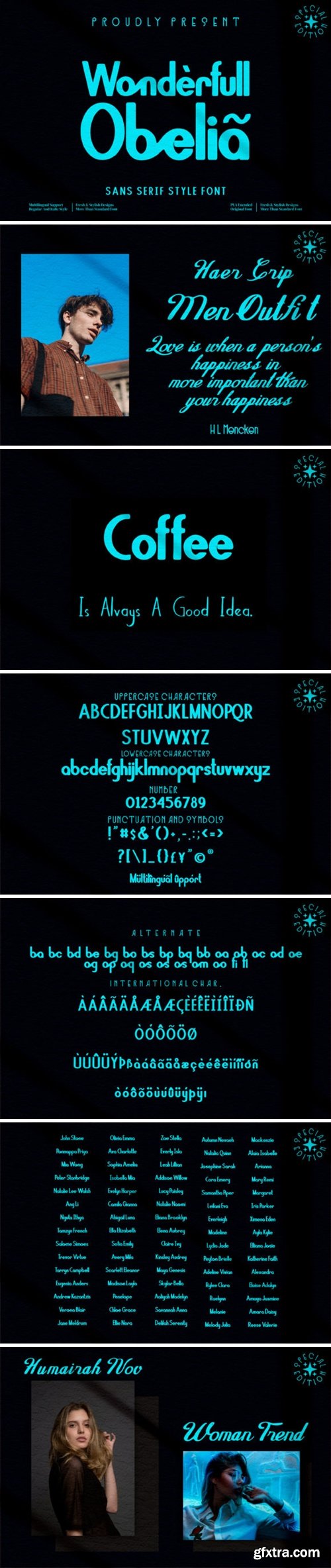 Wonderfull Obelia Font