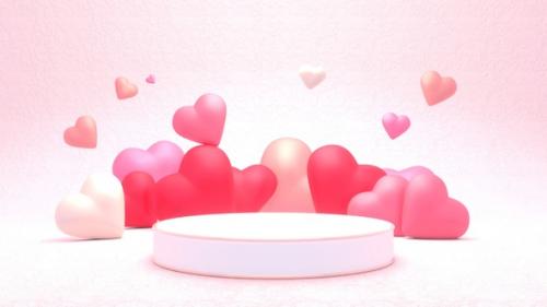 Videohive - Podium With Hearts - 36487410 - 36487410