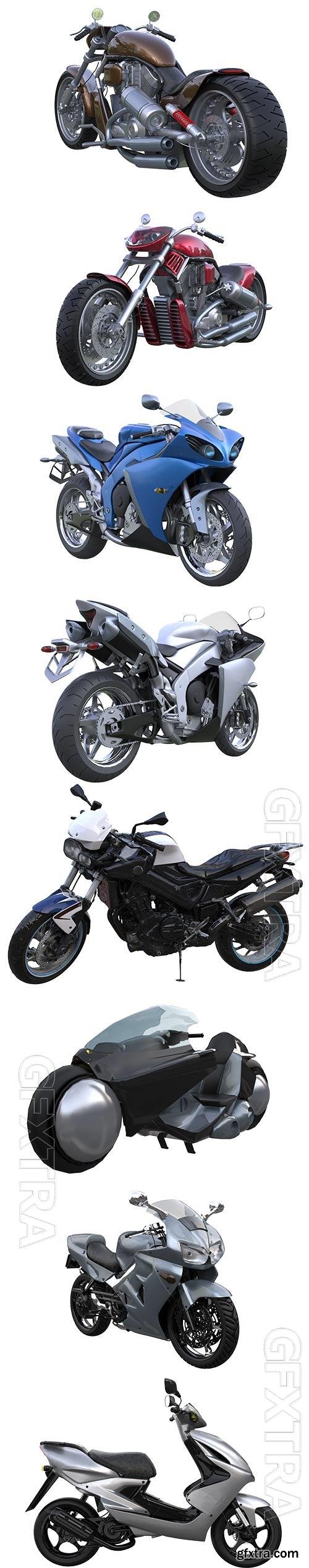 Motorcycle 3d Model Set