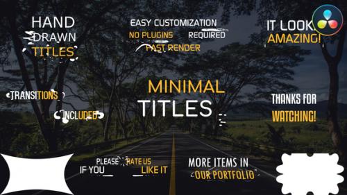 Videohive - Minimal Titles | DaVinci Resolve - 36549612 - 36549612