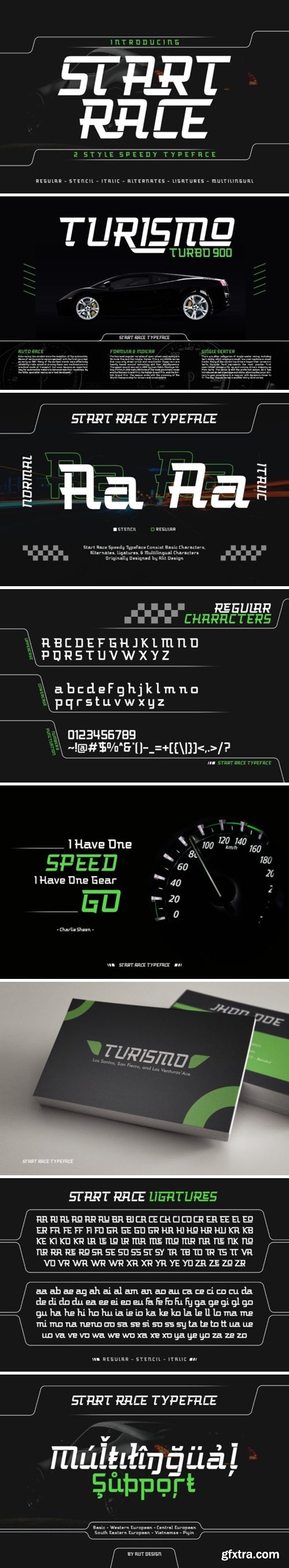 Start Race Font